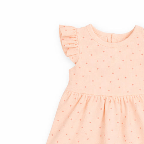 Girls Cotton Frock Pink Hearts