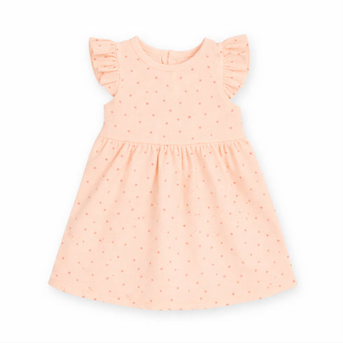 Girls Cotton Frock Pink Hearts