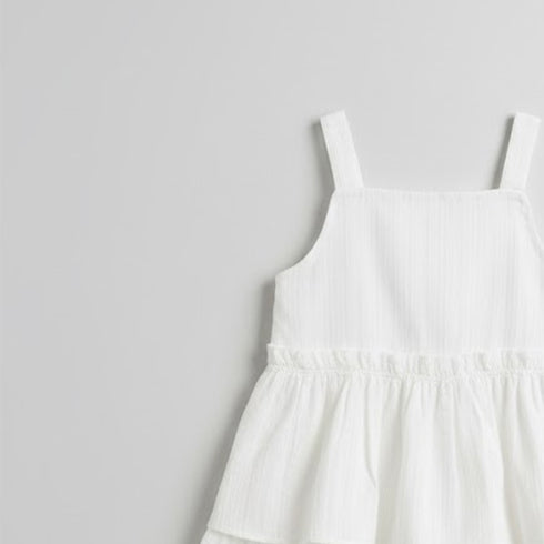 Girls Cotton Frock White