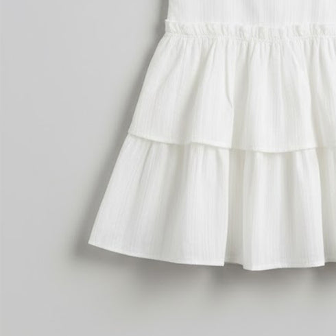 Girls Cotton Frock White