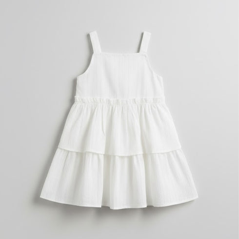 Girls Cotton Frock White