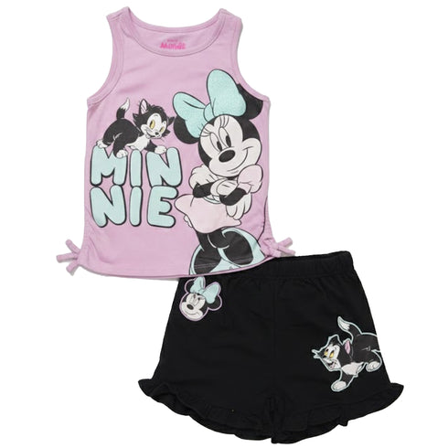 Sando & Shorts Suit Purple Black Minnie