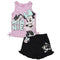 Sando & Shorts Suit Purple Black Minnie