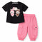 T-Shirt & Pants Suit Black Pink Labubu