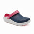 Girls Croslite Clogs Blue Pink Croc Design