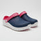 Girls Croslite Clogs Blue Pink Croc Design