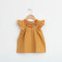 Girls Eastern Dress Cotton Top Beige Floral Embroidered