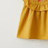 Girls Eastern Dress Cotton Top Mustard Yellow Floral Embroidered