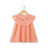 Girls Eastern Dress Cotton Top Pink Floral Embroidered