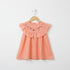 Girls Eastern Dress Cotton Top Pink Floral Embroidered