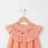 Girls Eastern Dress Cotton Top Pink Floral Embroidered