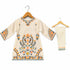 Girls Eastern Wear Shalwar Kameez Cream Embroidered
