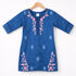 Girls Eastern Wear Suit White & Blue Floral Embroidered Garara Style