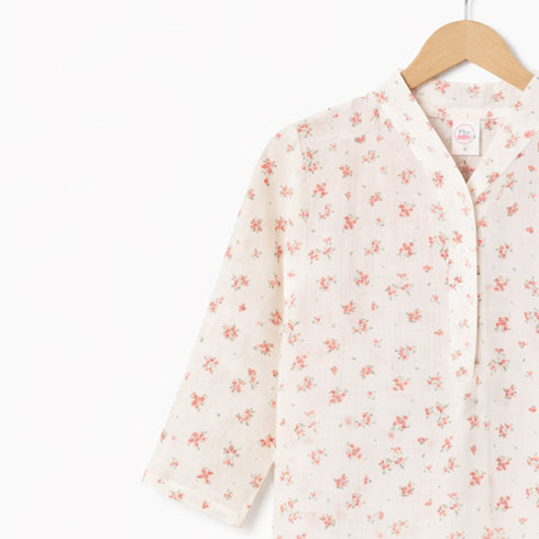 Girls Eastern Wear Suit White Floral