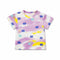 Girls Graphic T-Shirt Purple Floral