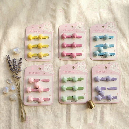 Girls Hair Clips Star Design (Assorted Color)