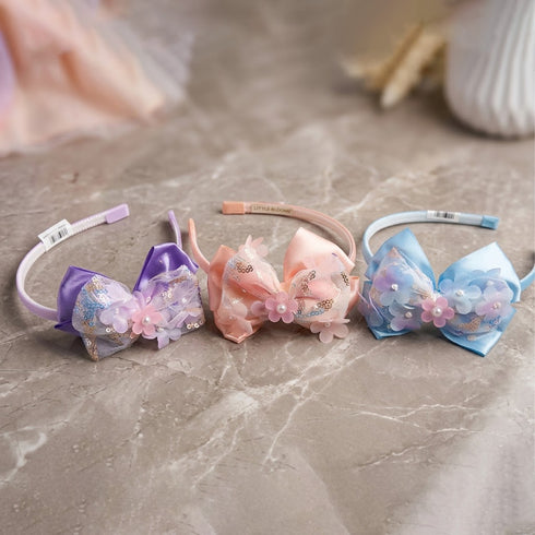 Girls Hairband Bowknot Design (Assorted Color)