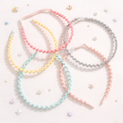 Girls Hairband Assorted Color Zigzag Design