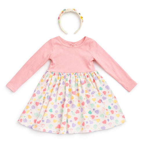 Party Wear Full Sleeve Frock with Hairband