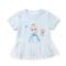 Girls Party Wear Frock Style Top Light Blue Frozen