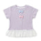 Girls Party Wear Skirt Style Top Purple Textured