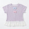 Girls Party Wear Skirt Style Top Purple Textured
