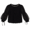 Girls Party Wear Top Black Pearl Frill