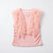 Girls Party Wear T-Shirt Pink Net Bunch