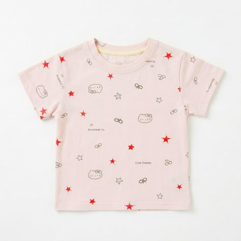 Girls Party Wear T-Shirt Purple Hello Kitty