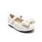 Girls Pumps Shoes Beige Glittered Bowknot