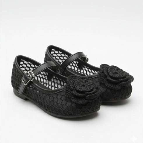 Pumps Shoes Black Honeycomb Mesh