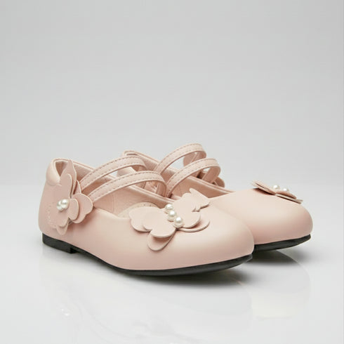 Girls Pumps Shoes Blush Pink Mary Jane Flats