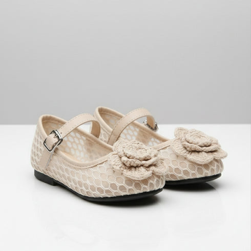 Pumps Shoes Cream Honeycomb Mesh