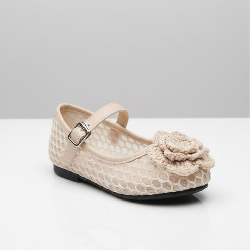 Pumps Shoes Cream Honeycomb Mesh
