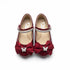 Pumps Shoes Maroon Mary Jane Butterfly Clips