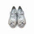 Pumps Shoes Silver Grey Glittered Bowknot