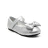 Pumps Shoes Silver Grey Glittered Bowknot