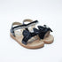 Girls Sandals Glossy Black Whimsical Ankle Strap