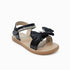 Girls Sandals Glossy Black Whimsical Ankle Strap