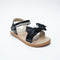 Girls Sandals Glossy Black Whimsical Ankle Strap