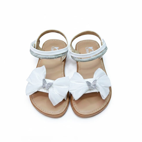 Sandals Glossy White Whimsical Ankle Strap