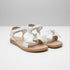 Sandals Glossy White Whimsical Ankle Strap