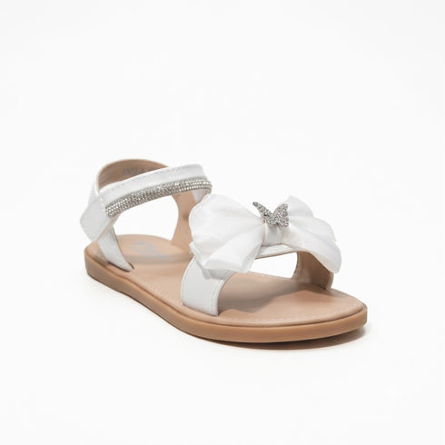 Sandals Glossy White Whimsical Ankle Strap