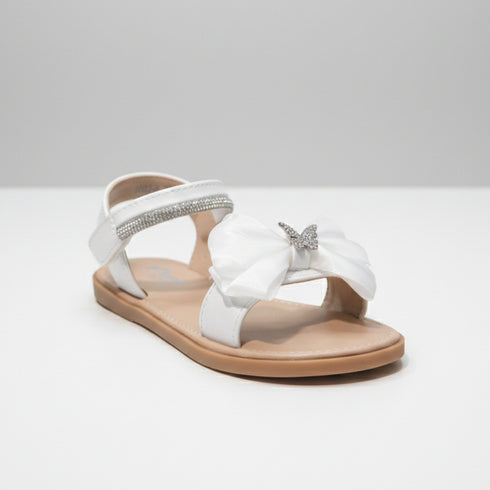 Sandals Glossy White Whimsical Ankle Strap