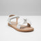 Sandals Glossy White Whimsical Ankle Strap