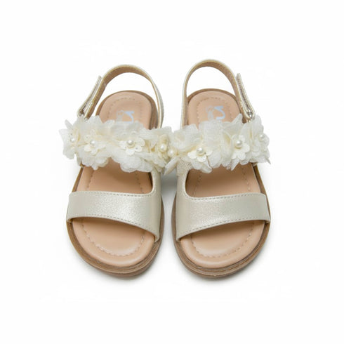 Girls Sandals Gold Ankle-Strap