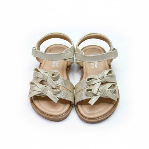 Girls Sandals Gold Charming Ankle-Strap