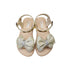 Girls Sandals Metallic Gold Classic Ankle-Strap
