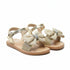 Girls Sandals Metallic Gold Classic Ankle-Strap