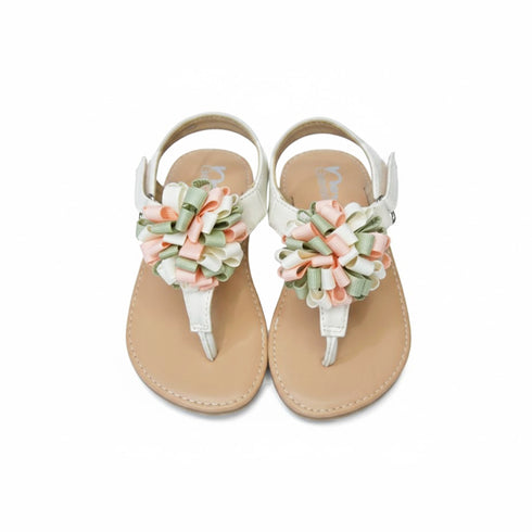 Girls Sandals Offwhite Cream Thong Style